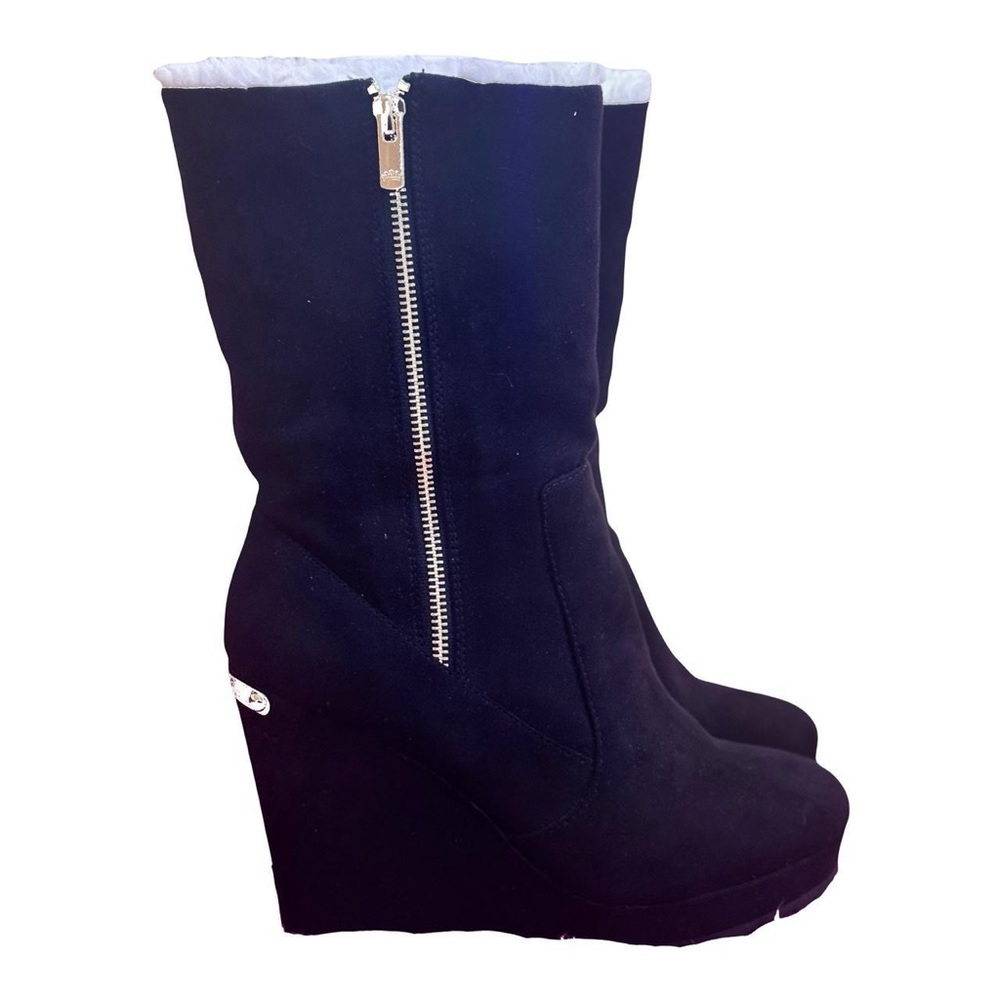 Juicy Couture Women's Black Wedge Boots